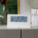 LED silent smart weather electronic clock ins desktop clock perpetual calendar desktop transparent student small alarm clock - Image 4