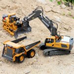 Remote control excavator alloy engineering vehicle series boy bulldozer remote control car toy cross-border children's car gift - Image 2