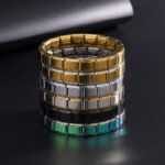 Elastic boys' bracelets, multi-color, minimalist light luxury, cross-border preferred, direct source supply, daily commuting accessories, cost-effective