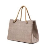 2023 new Japanese ins cotton and linen coarse cloth portable tote bag female simple large-capacity canvas bag trendy shoulder bag - Image 5