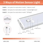 Amazon smart home hot-selling usb charging wireless cabinet light led three-color thin body sensor light - Image 3