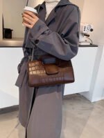 Niche design baguette bag bag women's 2025 new fashion chain crossbody bag versatile ins net celebrity hand-held small square bag - Image 5