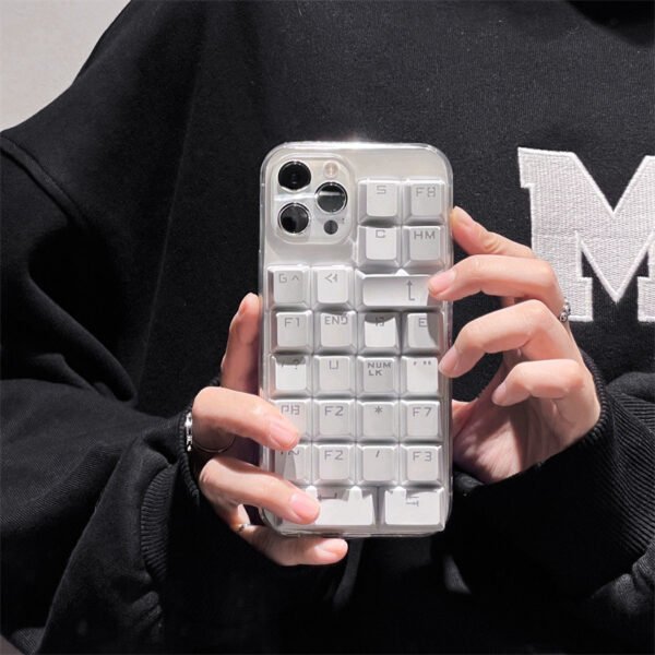 Spoof creative personality keyboard man suitable for iphone13promax apple 12 mobile phone shell 11 silicone protective cover