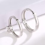 S925 silver 520 wedding couple ring Korean version of the men's and women's open ring Tanabata anniversary gift female wholesale - Image 4