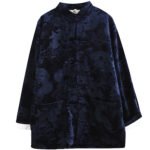 Improved Hanfu Chinese style button long-sleeved shirt - Image 5