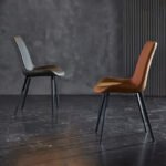 Nordic dining chair Italian minimalist net red home chair modern minimalist small apartment chair restaurant carbon steel chair - Image 2