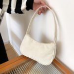 Women's bag corduroy 2022 new style single shoulder bag trend simple Japanese single shoulder handbag foreign trade dropshipping - Image 2