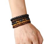 TEMU Shein New 12 Piece Beaded Bracelet Cross-Border Coconut Shell Wood Bead Stretch Men's Bracelet Without Box - Image 5