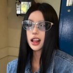 New Y2K Hot Girl Street Shooting Metal Cat Eye Sunglasses Concave Shape American Retro Sunglasses Women's UV Protection - Image 2