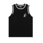 FG Men's | 2022 spring and summer new trendy brand high street logo embroidery mesh knitted basketball sleeveless vest - Image 5
