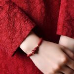 Purple gold sand gourd bracelet burgundy bracelet natal year big red bracelet men's and women's black low-content bracelet - Image 4