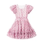 FLORAL RUFFLE BUBBLE SLEEVES BUFFLE PRINCESS SKIRT - Image 5