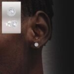 KRKC Amazon hot style S925 sterling silver earrings zircon earrings ins trend simple high-end hip-hop earrings men - Image 4