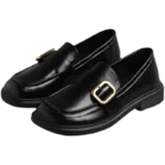 Dolin collection sweet and cool Japanese style flat retro British commuter small leather shoes women's Japanese style loafers - Image 5