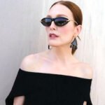 Knotted metal leg sunglasses female European and American personality cat-eye sunglasses plate star same sunglasses BV1390S - Image 3