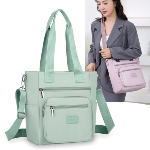Canvas bag bag women's shoulder bag women's multi-compartment new nylon oxford cloth tote bag commuter casual crossbody bag