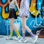 Sportshouse sports home women's mid-tube moisture-wicking, sweat-wicking, deodorant running leisure sports fashion socks - Image 3