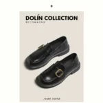 Dolin collection sweet and cool Japanese style flat retro British commuter small leather shoes women's Japanese style loafers