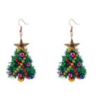 European and American Christmas Jewelry 2024 New Christmas Tree Earrings Personalized Color DIY Felt Earrings Cross-border Jewelry - Image 5