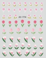 Olin Ting Nail Art Stickers Tulip Flowers Adhesive Nail Decals Net Red Small Fresh Nail Art Style Stickers - Image 5