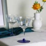 super girly! Spring blue flowers handmade crystal glass goblet wine champagne glass goldfish cup - Image 3