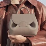 Cross-border polene piglet bag, smiling face bag, one-shoulder crossbody leather women's bag, high-end commuter hand-to-hand bag - Image 2