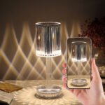 Cross-border hot Gatsby crystal table lamp Spain decorative table lamp romantic warm led rechargeable bedside night lamp