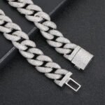 18mm new large dense diamond Cuban chain European and American hip-hop copper micro-encrusted diamond Cuban necklace factory direct sales - Image 3