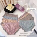 Ginger silkworm oxygen pants live burst boxed ginger panties mid-waist cotton lace trim plus size seamless ladies briefs - Image 3