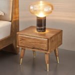 Bedside table simple fashion small all solid wood designer drawer chest ash solid wood bedside table wholesale