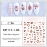 New nail art stickers Rococo sweet pet bunny nail stickers national style ink blood color rose decorative stickers - Image 8