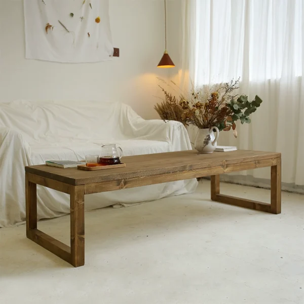 Simple modern all solid wood Japanese style tatami tea table