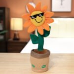 Electric sunflower can sing and dance, can record and learn to speak, sand sculpture goose, electric enchanting sunflower plush toy - Image 5