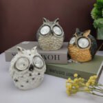 Owl Ornament Resin Craft Wholesale Nordic Style Outdoor Garden Decoration Statue Animal Solar Lamp - Image 2