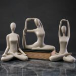 Nordic minimalist sandstone yoga characters decorative ornaments yoga studio living room dining room study creative home decorations