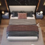Modern minimalist master bedroom double wedding bed Nordic small apartment minimalist light luxury wedding room leather art soft bag 1.8 meters large bed - Image 4