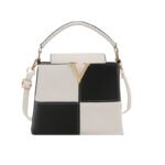 Fashion 2025 new color contrast splicing commuter handheld simple texture one-shoulder crossbody women's bucket small bag trend - Image 5