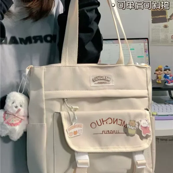 Japanese ins style college style bag female Korean version large capacity Messenger bag girl student commuting shoulder bag