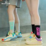 Sportshouse sports home women's mid-tube moisture-wicking, sweat-wicking, deodorant running leisure sports fashion socks