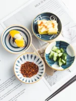Japanese-style ceramic small dish home seasoning dish sauce dish creative small soy sauce vinegar dish round snack dish - Image 2