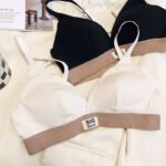 Simple sports style comfortable triangle cup no steel ring underwear thin section gathered big chest showing little girl's bra breast milk bra - Image 9