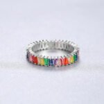 Vintage Rainbow Sterling Silver Ring - Image 6