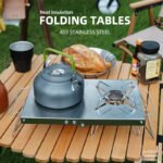 Outdoor folding portable insulated table