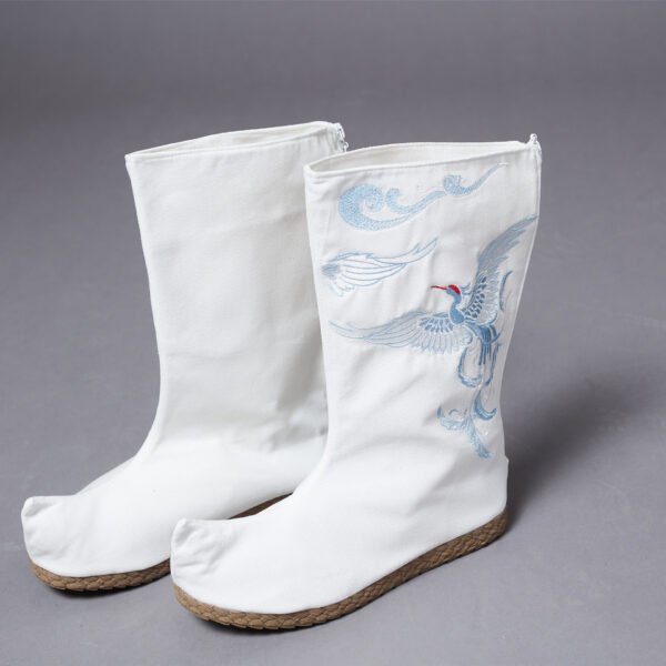 Hanfu accessories men's canvas medium high boots