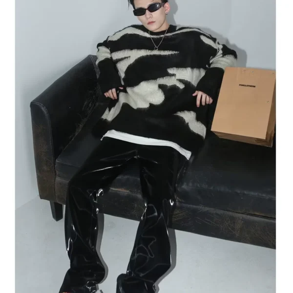 Crew neck vintage loose sweater