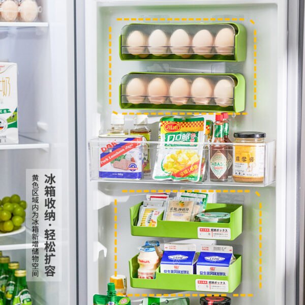 Refrigerator Storage Box Side Door Organizer Box Egg Carton Wall Mounted Kitchen Organizer Crisper Plastic Amazon