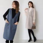 Real shot picture Japanese woolen vest women's winter new mid-length waistcoat skirt bottoming dress one piece - Image 3