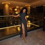 European and American style ins foreign trade women's solid color dress slanted collar short sleeve sexy irregular slit temperament skirt dress - Image 4