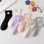 Socks women's mid-leg sports socks anti-odor casual autumn and winter Korean cotton women's cotton socks sweat-absorbing and odor-proof socks - Image 2
