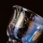 Glowing gold and silver fired heat-resistant glass tea cup - Image 2